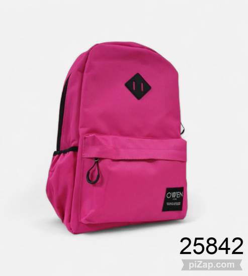 Imagen de MOCHILA ESPALDA 2CIERRES ROSA, AZUL Y NEGRO 2.26